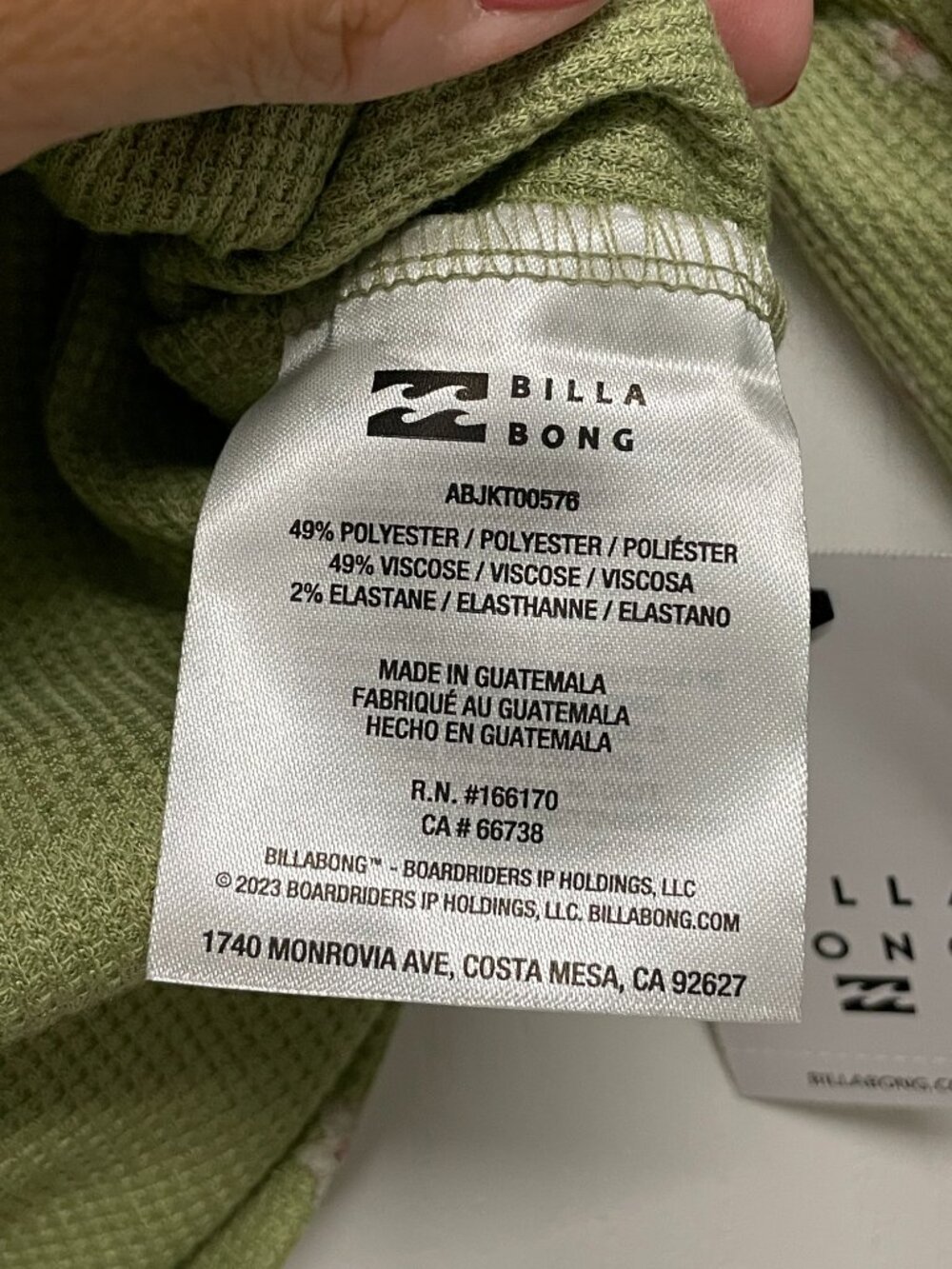 Entire Closet $5! NEW Billabong Reece Floral Thermal Long Sleeve Crop Top Large - Picture 9 of 13